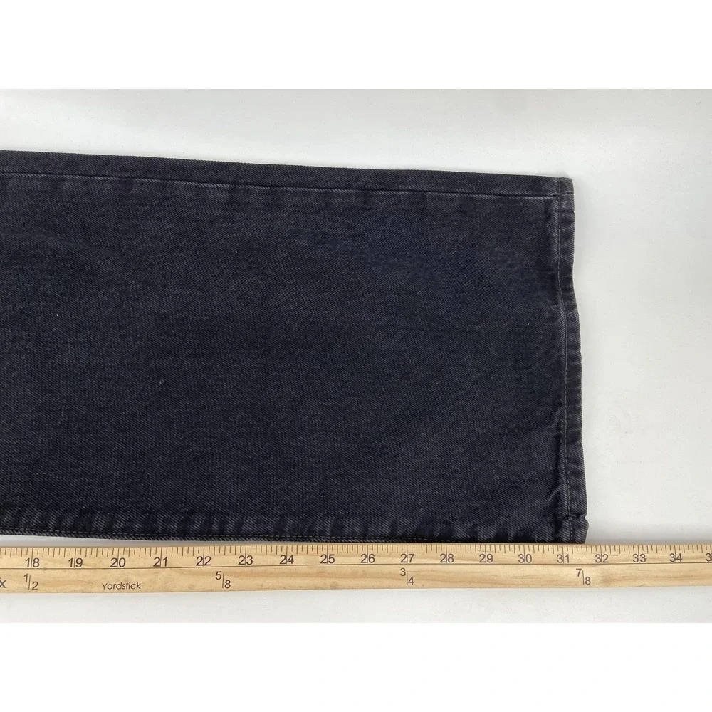Levis Jeans Womens 27x32 Black Ribcage Wide Leg High Rise Denim Casual Premium - Picture 5 of 10